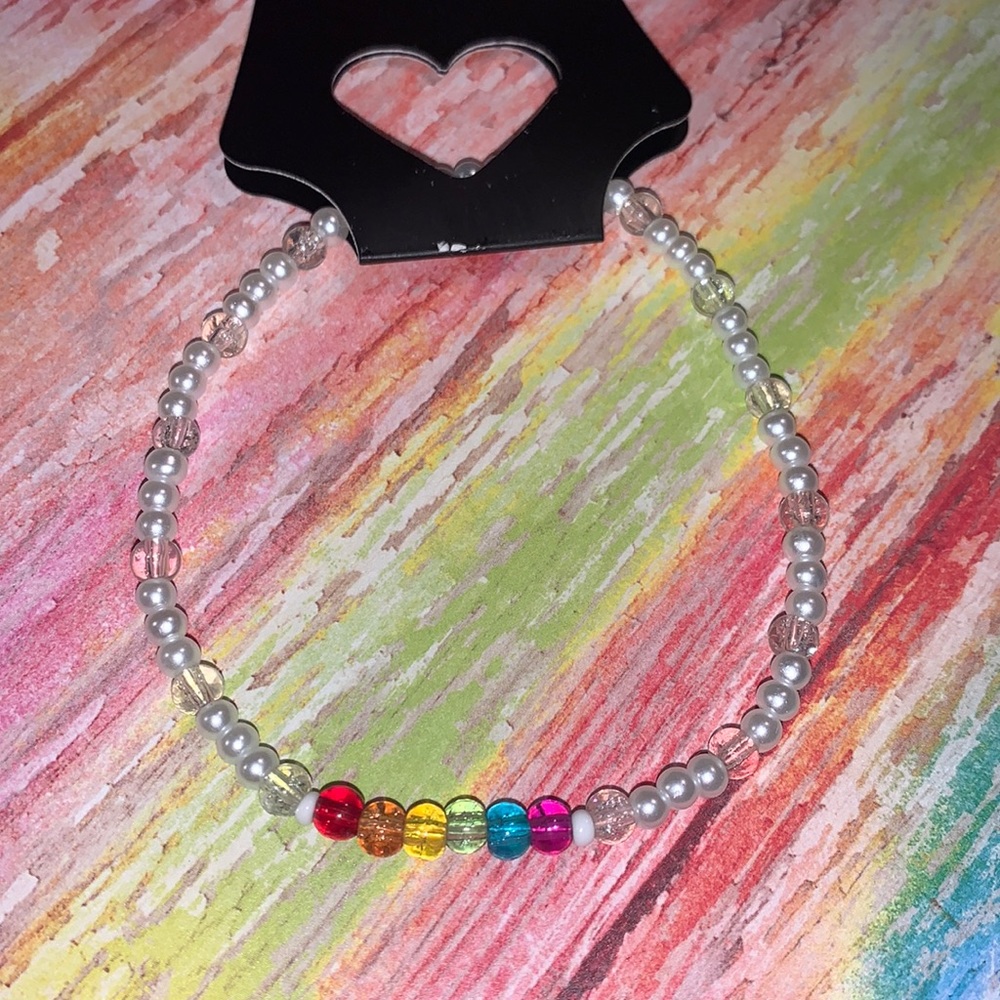 Rainbow stretch bracelet